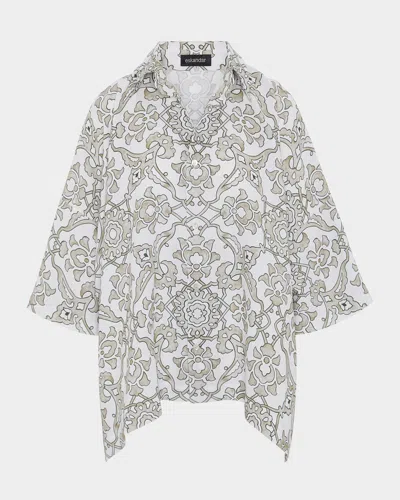 ESKANDAR WIDE SHORT-SLEEVE SHIRT WITH COLLAR (MID PLUS LENGTH)