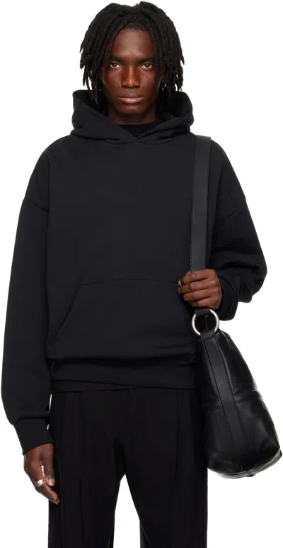 ESSENTIALS BLACK CLASSIC HOODIE