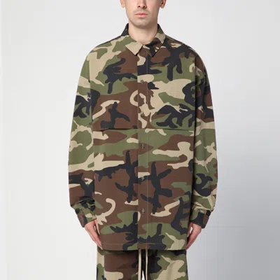 ESSENTIALS CAMOUFLAGE RECYCLED NYLON BLEND SHIRT