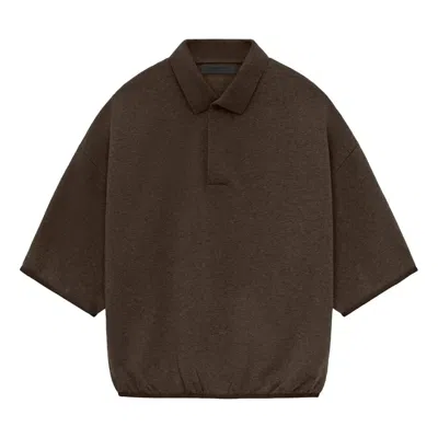 ESSENTIALS Fear of God Essentials 3/4 Sleeve Polo Shirt 'Heather Wood'