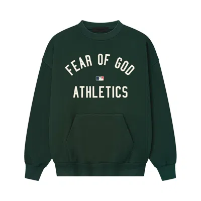 ESSENTIALS FEAR OF GOD ESSENTIALS ATHLETICS SPORT CREWNECK 'FOREST' | GREEN | MEN'S SIZE XXL