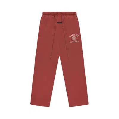 ESSENTIALS FEAR OF GOD ESSENTIALS FLEECE RELAXED SWEATPANTS 'CRIMSON' | RED | MEN'S SIZE XXL