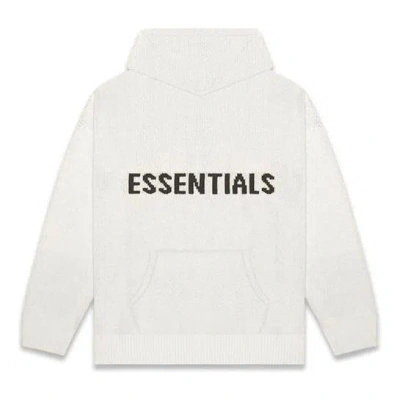ESSENTIALS Fear of God Essentials FW20 Knit Logo Hoodie 'Oatmeal'