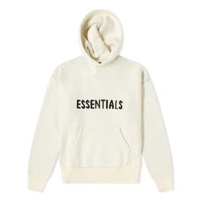 ESSENTIALS Fear of God Essentials FW21 Knit Logo Hoodie 'Buttercream'