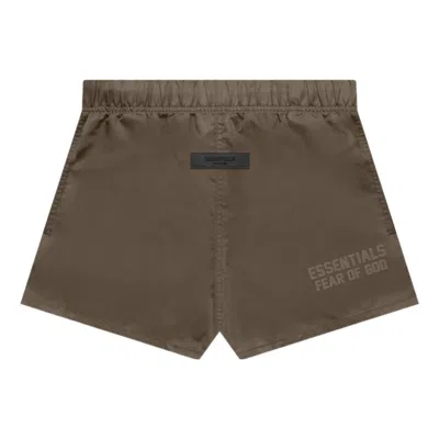 ESSENTIALS Fear of God Essentials FW22 Nylon Running Shorts Wood