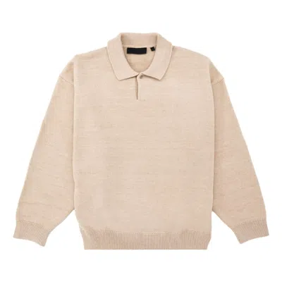 ESSENTIALS Fear of God Essentials FW23 Knit Polo Shirt 'Gold Heather'