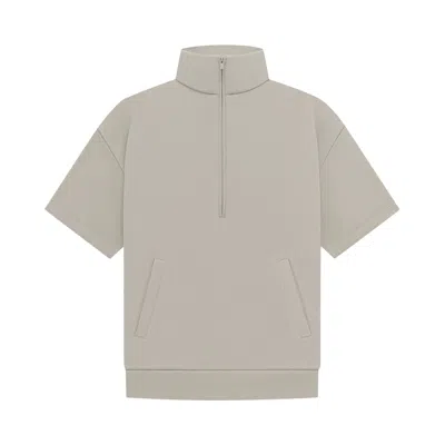 ESSENTIALS FEAR OF GOD ESSENTIALS HALF ZIP 3/4 SLEEVE SHIRT 'SEAL'