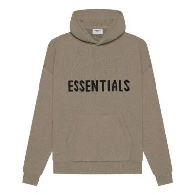 ESSENTIALS Fear of God Essentials SS21 Knit Logo Hoodie 'Taupe'