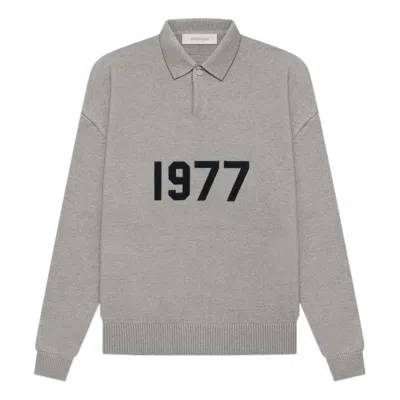 ESSENTIALS Fear of God Essentials SS22 Knit Ls Polo 1977 Dark Oatmeal