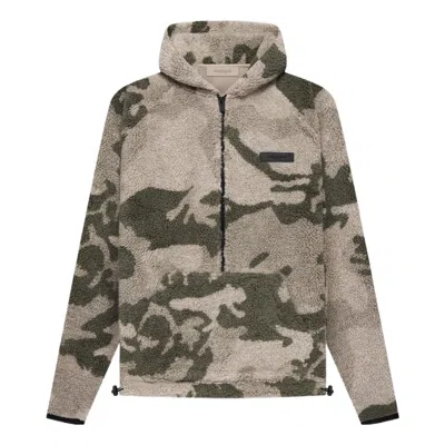 ESSENTIALS Fear of God Essentials SS22 Polar Fleece Half Zip Hoodie 'Camouflage'