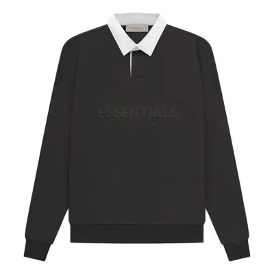 ESSENTIALS Fear of God Essentials SS23 Waffle Long Sleeve Polo Shirt 'Off-Black'