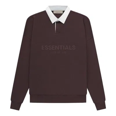 ESSENTIALS Fear of God Essentials SS23 Waffle Long Sleeve Polo Shirt 'Plum'