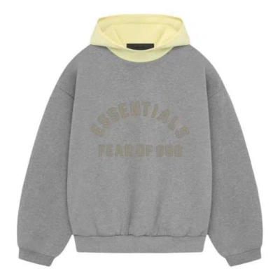 ESSENTIALS Fear of God Essentials SS24 Nylon Fleece Hoodie 'Dark Heather Oatmeal Garden Yellow'