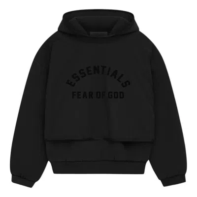 ESSENTIALS Fear of God Essentials SS24 Nylon Fleece Hoodie 'Jet Black'