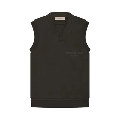 ESSENTIALS FEAR OF GOD ESSENTIALS V NECK VEST 'OFF BLACK'