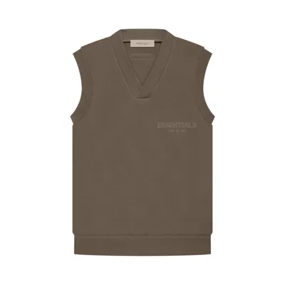 ESSENTIALS FEAR OF GOD ESSENTIALS V NECK VEST 'WOOD'