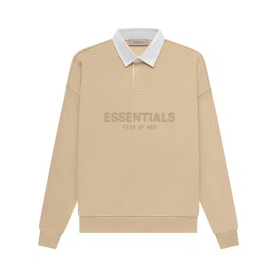 ESSENTIALS FEAR OF GOD ESSENTIALS WAFFLE HENLEY RUGBY 'SAND'