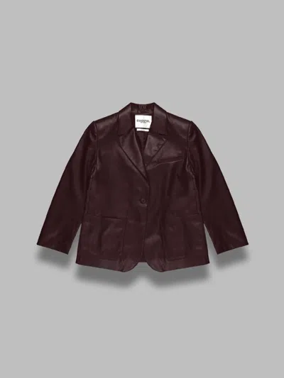ESSENTIEL ANTWERP IDREY FAUX LEATHER BLAZER