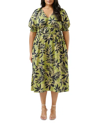 ESTELLE PLUS WILDLEAF MIDI DRESS