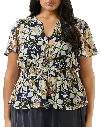 ESTELLE PLUS WILSONS PROM FLORAL BLOUSE