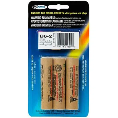 ESTES 18 MM B6-2 STANDARD ROCKET ENGINE