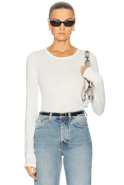 ÉTERNE FITTED CREWNECK LONG SLEEVE TOP