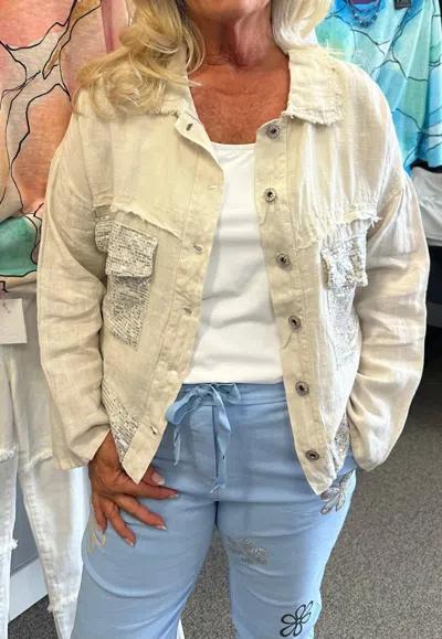 ETERNELLE WOMEN'S SPARKLE JACKET IN SAND