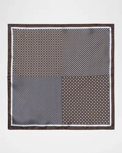 ETON MEN'S FOUR-SIDED SILK POCKET SQUARE