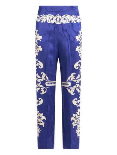 ETRO BAROQUE PRINT TAPERED TROUSERS