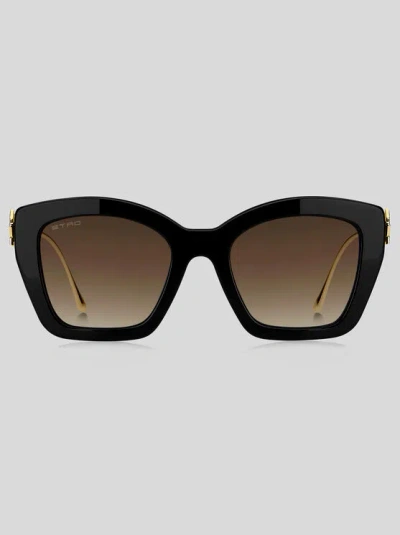 ETRO , BOLD PEGASO SUNGLASSES, WOMAN, BLACK