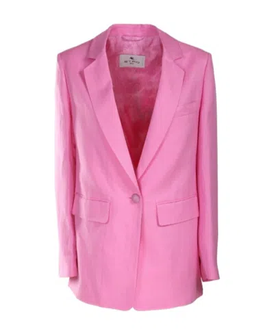 ETRO ETRO SINGLE BREASTED LONG-SLEEVED BLAZER