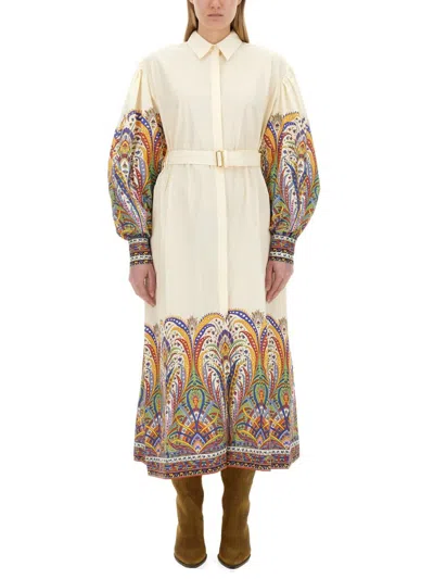 ETRO PRINTED COTTON SHIRT DRESS