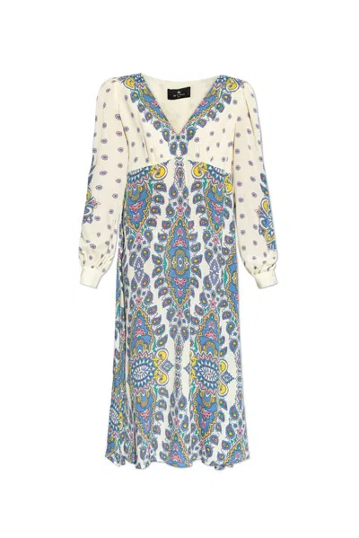 ETRO ETRO CREPE DE CHINE MIDI DRESS