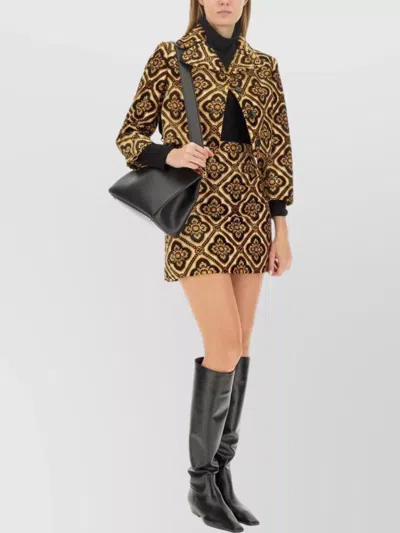 ETRO CROPPED JACKET STRUCTURED BELTED WAIST