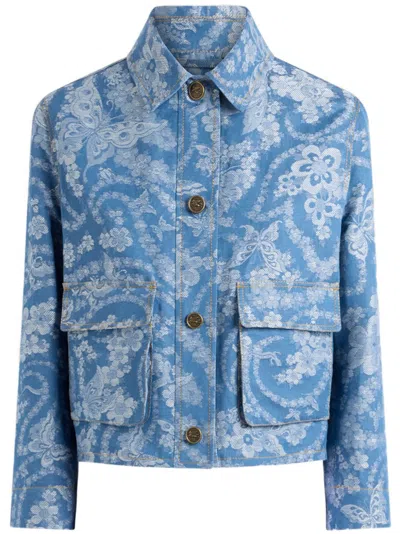 ETRO DENIM JACQUARD JACKET