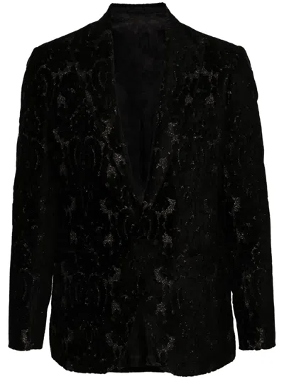 ETRO DEVORÉ-EFFECT SINGLE-BREASTED BLAZER