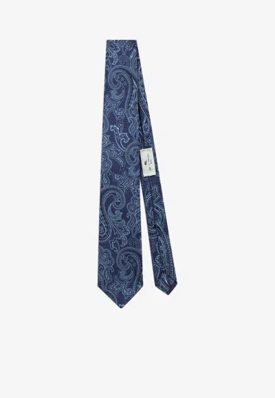 ETRO FLORAL JACQUARD SILK TIE