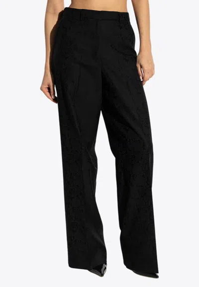 ETRO FLORAL JACQUARD STRAIGHT LEG PANTS