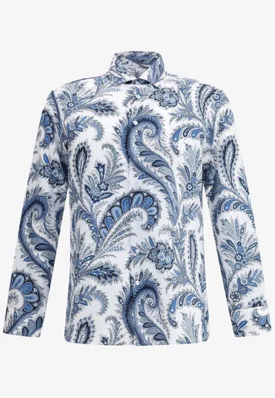 ETRO FLORAL PAISLEY BUTTON-UP SHIRT