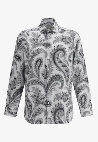 ETRO FLORAL PAISLEY BUTTON-UP SHIRT