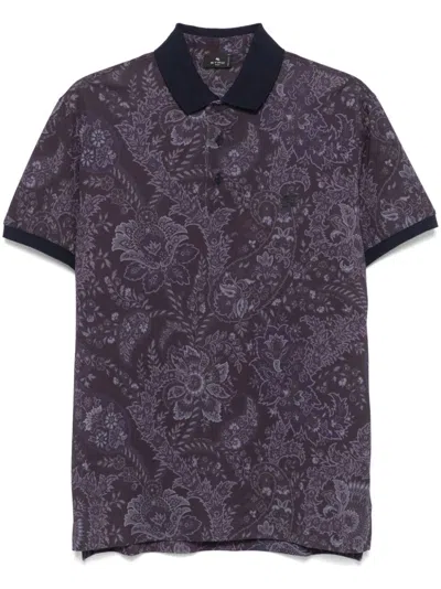 ETRO FLORAL-PAISLEY POLO SHIRT