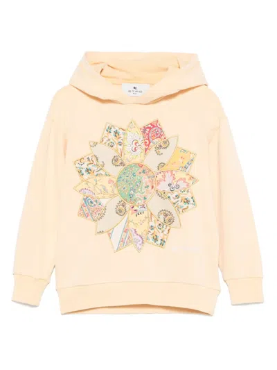 ETRO FLORAL-PATCH HOODIE