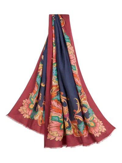 ETRO FLORAL-PRINT JACQUARD SCARF