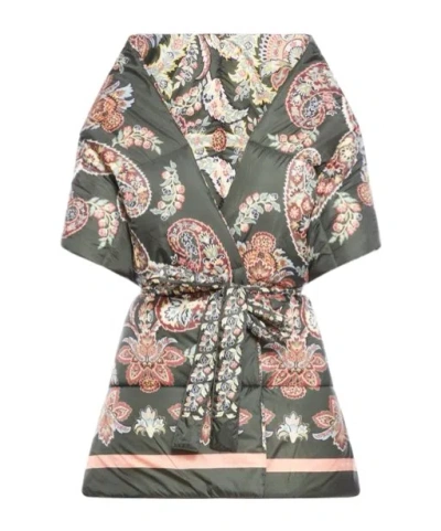 ETRO ETRO GRAPHIC PRINTED TIED-WAIST PADDED COAT