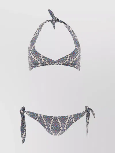 ETRO HALTERNECK PAISLEY PRINT TIE-SIDE BOTTOMS SWIMWEAR
