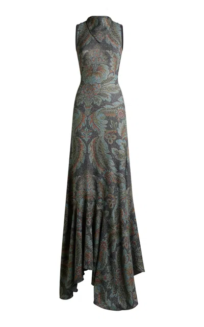 ETRO ETRO PAISLEY-PRINT SATIN MAXI DRESS