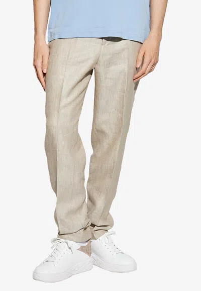 ETRO LINEN-BLEND CHINO PANTS