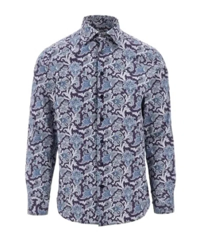 ETRO ETRO PAISLEY PRINTED CURVED HEM SHIRT