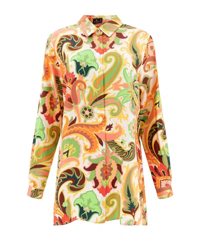 ETRO ETRO GRAPHIC PRINTED LONG SLEEVED SHIRT