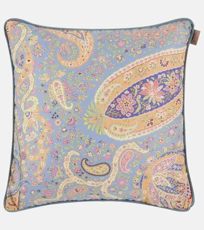ETRO MARANTA EMBROIDERED COTTON CUSHION
